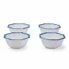 Two's Company Blue Bamboo Touch Octagonal Multipurpose Bowls