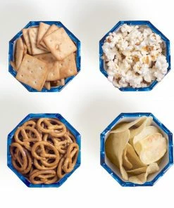 Two's Company Blue Bamboo Touch Octagonal Multipurpose Bowls