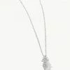 Spartina DL Sparkly Pineapple Necklace 16" Crystal SIL