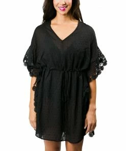 Top It Off Apparel Carmen Cover-Up - Black