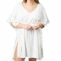 Top It Off Carmen Cover-Up - White Apparel