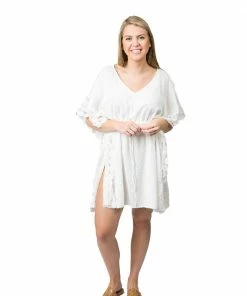 Top It Off Carmen Cover-Up - White Apparel