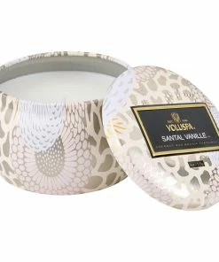 Voluspa Santal Vanille - 4 Oz Mini Decorative Tin Candle