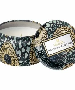 Voluspa French Cade Lavender - 4 Oz Mini Decorative Tin Candle