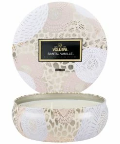 Voluspa Santal Vanille - 3 Wick Candle In Decorative Tin
