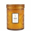 Voluspa Baltic Amber - 5.5 Oz Embossed Glass Jar Candle With Lid Gifts