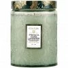 Voluspa Gifts French Cade Lavender - Large Embossed Glass Candle With Lid
