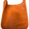 Ahdorned Mini Faux Leather Messenger (Orange) - No Strap