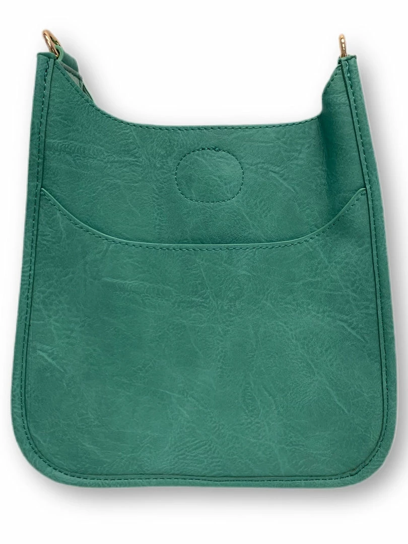 Ahdorned Bags Mini Faux Leather Messenger (Seafoam) - No Strap