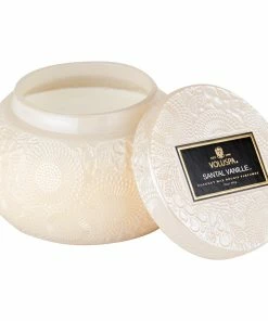 Voluspa Santal Vanille - Embossed Chawan Bowl Glass Candle Gifts