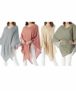 K&K Interiors Apparel Acrylic V Neck Ponchos