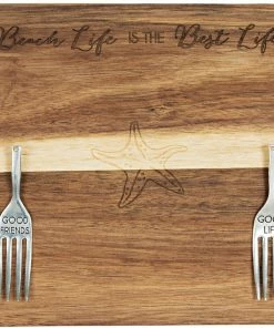 Pavilion Beach Life - 9" Acacia Cheese/Bread Board Set