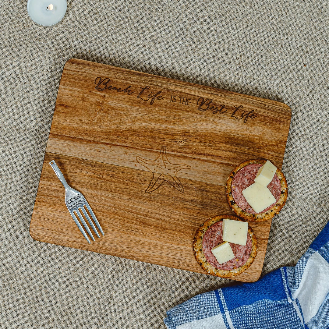 Pavilion Beach Life - 9" Acacia Cheese/Bread Board Set