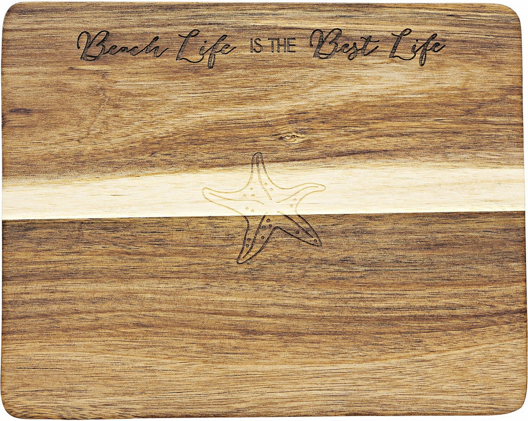 Pavilion Beach Life - 9" Acacia Cheese/Bread Board Set