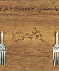 Pavilion Friends - 9" Acacia Cheese/Bread Board Set