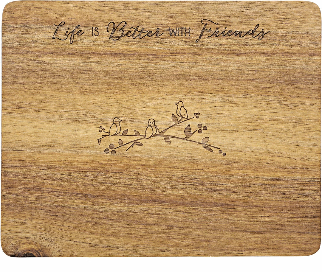 Pavilion Friends - 9" Acacia Cheese/Bread Board Set