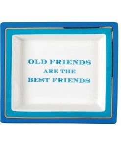 Two's Company Wise Sayings "Old Friends Are The Best Friends" Desk Tray In Gift Box