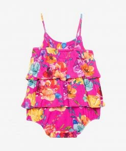 Posh Peanut Aminatu Basic Ruffled Spaghetti Romper