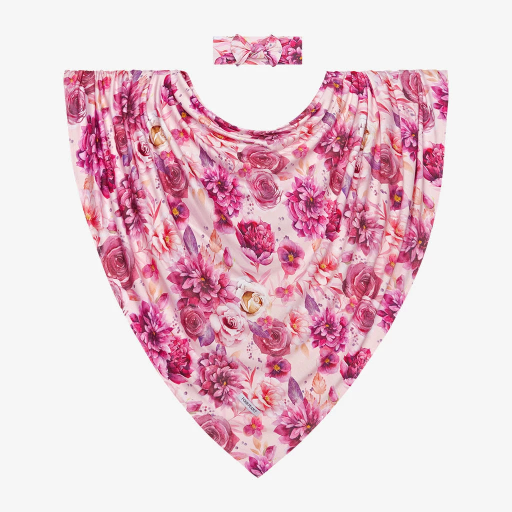 Posh Peanut Baby Amira Infant Swaddle And Headwrap Set