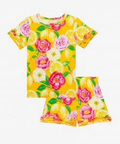 Posh Peanut Baby Annika Basic Short Sleeve Micro Ruffled T-Shirt & Micro Ruffled Shorts