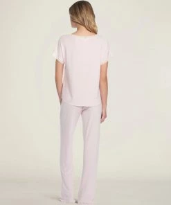 Barefoot Dreams Apparel Luxe Milk Jersey® V-neck Tee & Classic Pant Set