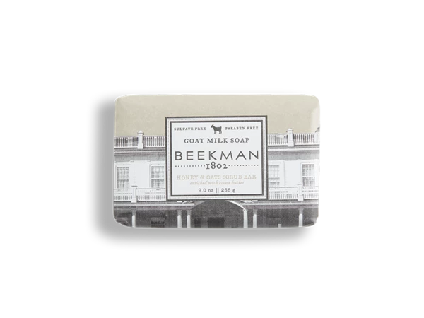 Beekman Gifts Honey & Oats Scrub Goat Milk Bar Soap