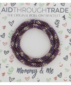Aid Through Trade Jewelry Mommy & Me Roll-On® Bracelets - Bordeaux
