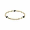 Enewton Admire Gold 3mm Bead Bracelet - Faceted Hematite