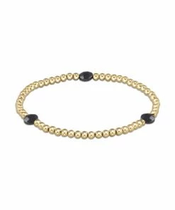 Enewton Admire Gold 3mm Bead Bracelet - Faceted Hematite