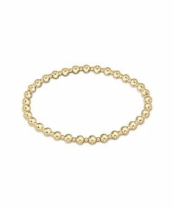 Enewton Jewelry Classic Grateful Pattern 4mm Bead Bracelet - Gold