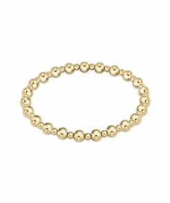 Enewton Classic Grateful Pattern 5mm Bead Bracelet - Gold Jewelry