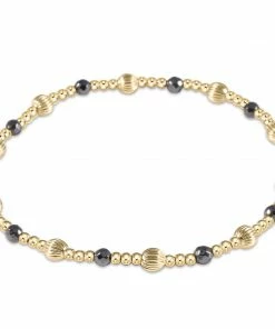 Enewton Dignity Sincerity Pattern 4mm Bead Bracelet - Faceted Hematite Jewelry