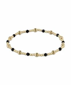 Enewton Dignity Sincerity Pattern 4mm Bead Bracelet - Faceted Onyx