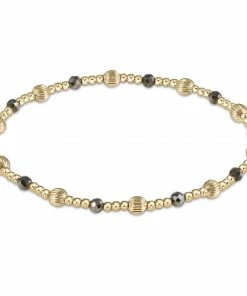 Enewton Dignity Sincerity Pattern 4mm Bead Bracelet - Pyrite