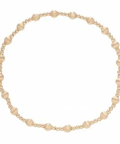 Enewton Dignity Sincerity Pattern 4mm Bead Bracelet - Gold Jewelry