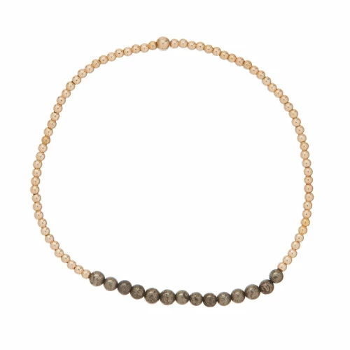 Enewton Gold Bliss 2mm Bead Bracelet - Pyrite Jewelry