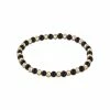 Enewton Gold Grateful Pattern 4mm Bead Bracelet - Matte Onyx Jewelry