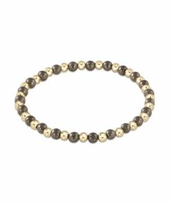 Enewton Gold Grateful Pattern 4mm Bead Bracelet - Pyrite Jewelry