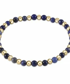 Enewton Gold Grateful Pattern 4mm Bead Bracelet - Sodalite Jewelry