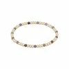 Enewton Gold Sincerity Pattern 3mm Bead Bracelet - Dogstooth Amethyst
