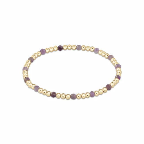 Enewton Gold Sincerity Pattern 3mm Bead Bracelet - Dogstooth Amethyst