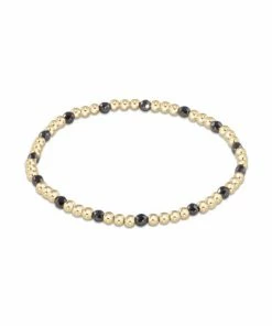 Enewton Jewelry Gold Sincerity Pattern 3mm Bead Bracelet - Faceted Hematite