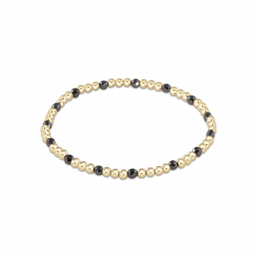 Enewton Jewelry Gold Sincerity Pattern 3mm Bead Bracelet - Faceted Hematite
