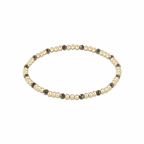 Enewton Jewelry Gold Sincerity Pattern 3mm Bead Bracelet - Pyrite