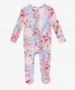 Posh Peanut Bellamy Footie Ruffled Zippered One Piece Baby