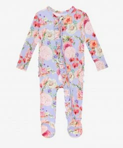 Posh Peanut Bellamy Footie Ruffled Zippered One Piece Baby
