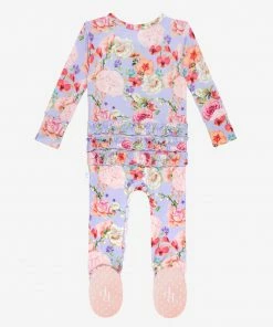 Posh Peanut Bellamy Footie Ruffled Zippered One Piece Baby