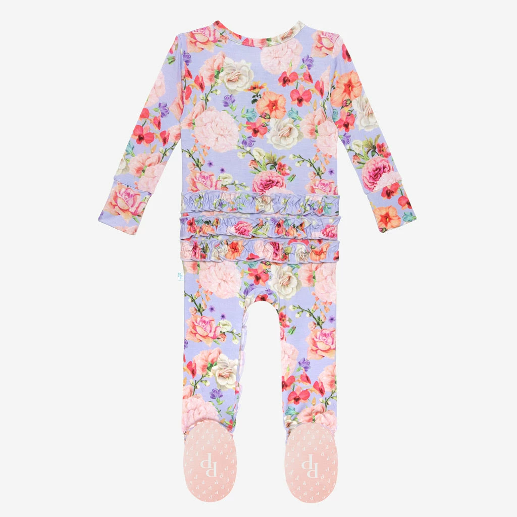 Posh Peanut Bellamy Footie Ruffled Zippered One Piece Baby