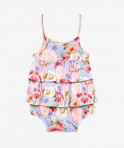 Posh Peanut Baby Bellamy Basic Ruffled Spaghetti Romper