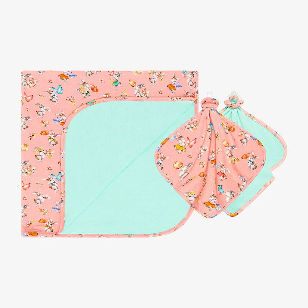 Posh Peanut Betty & Solid Color Sea Glass Patoo & Lovey Set